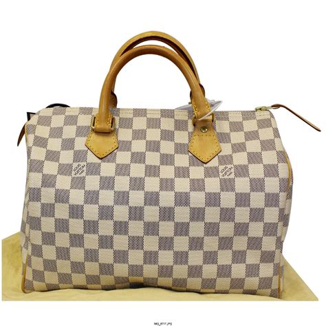 louis vuitton damier azur speedy 30 second hand|louis vuitton damier ebene satchel.